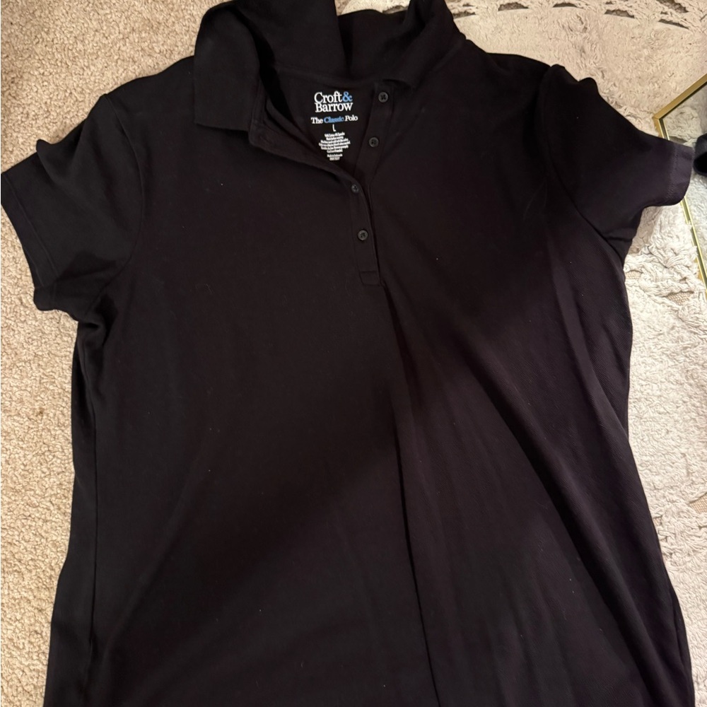 croft & barrow Women's Black Button Down Shirt